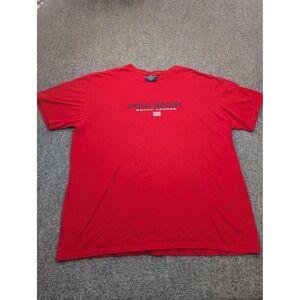 Ralph Lauren Polo Sport Shirt Mens XL Red USA Flag Logo Graphic Tee T-Shirt